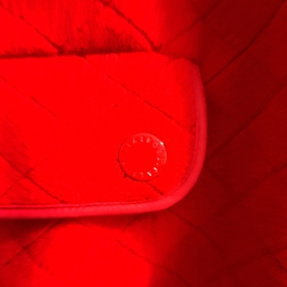 Talbots Red Quilt Detail Fleece Zip-Up Jacket Sz Large Fall Winter Outdoor Wear - Picture 3 of 11